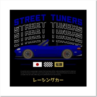 Tuner Blue NB Miata Roadster JDM Posters and Art